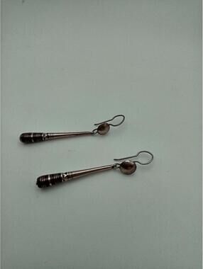 Vtg Tuareg Style 925 Sterling Silver Drop Earrings